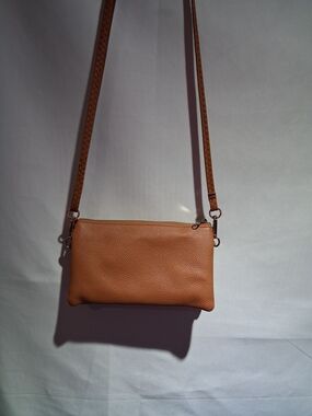 Leather Crossbody Bag in Tan